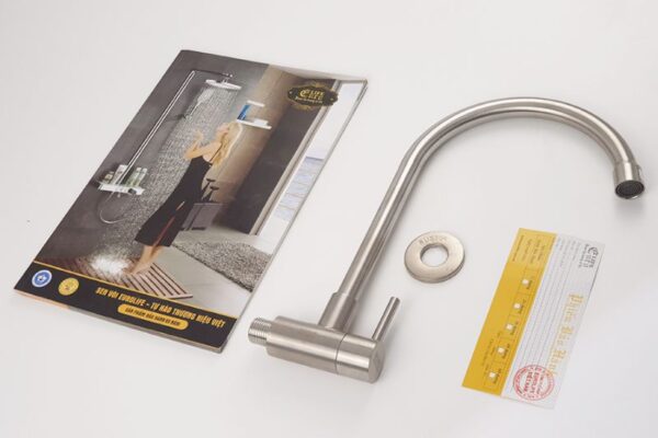 Vòi rửa chén lạnh âm tường Inox 304 EL-RC08 Eurolife - Ảnh 6