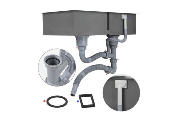 Chậu rửa chén Inox handmade 820x450x230 EL-HM8245 Eurolife - Ảnh 9