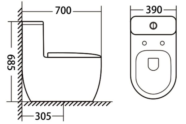 Bồn cầu 1 khối EL-LUX8288 Eurolife - Ảnh 7