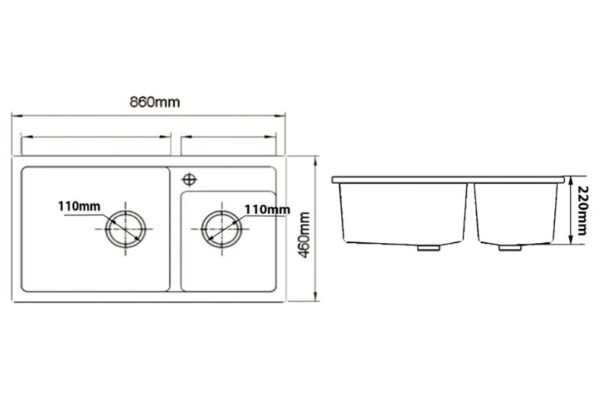 Chậu rửa chén EL-QC8646 Eurolife - Ảnh 2