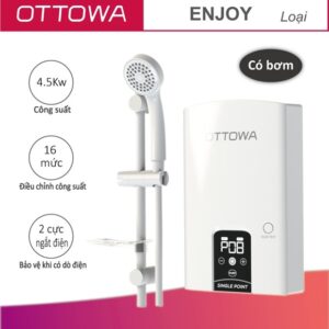 Máy nước nóng trực tiếp Ottowa TE45P02 (có bơm) (cái)