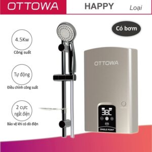 Máy nước nóng trực tiếp Ottowa TH45P02 (có bơm) (cái)