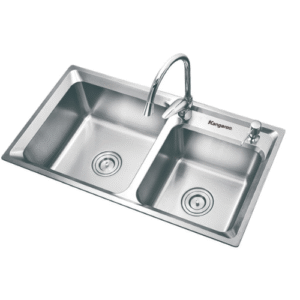 Chậu rửa chén 2 hố KG8345 (kèm xiphong to, 3 ống thoát nước, 4 cốc) (cái)