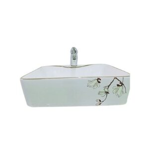 Chậu Lavabo vuông hoa Negin