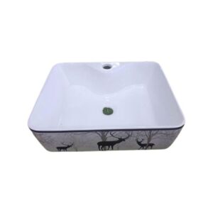 Chậu lavabo vuông hươu Negin