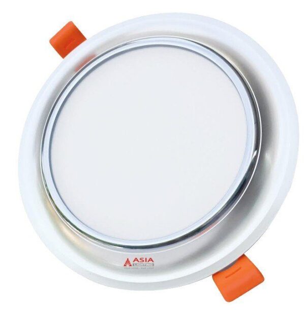 Đèn LED Âm Trần 5W 3 Màu Asia Mặt Cong Viền Bạc MCB5