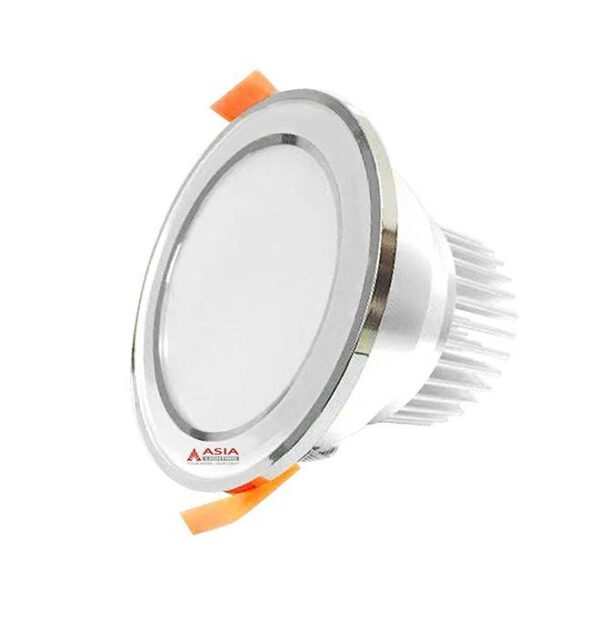 Đèn LED Âm Trần 9W 3 Màu Asia Mặt Bạc Viền Bạc MBB9