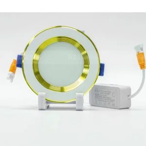 Đèn âm trần 7w-3cđ-viền vàng TLC (TLC-ACM-VV-07W-03)