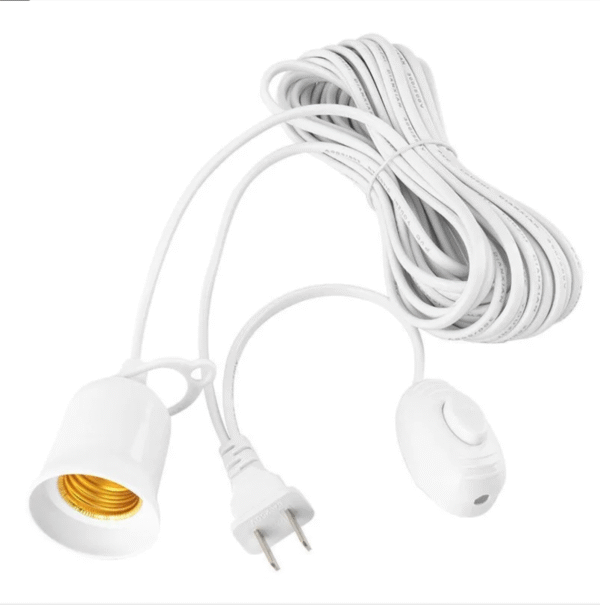 Đui đèn liền dây 3m F38 faco (trắng)