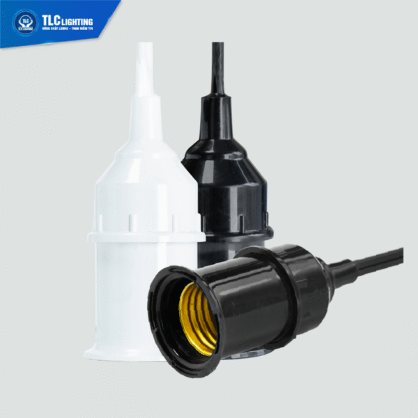 Đui đèn treo kín nước màu đen dây 20cm TLC (TLC-DCN-TD)