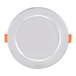 LED Downlight âm trần nhôm, viền bạc 7W ánh sáng vàng DLB-7V