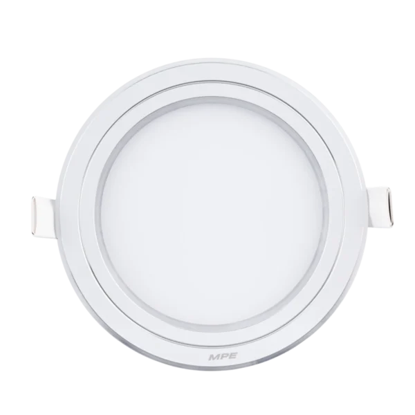 LED Panel âm trần nhôm viền bạc mặt tròn 9W - 3 chế độ màu RPL-9/3C/S