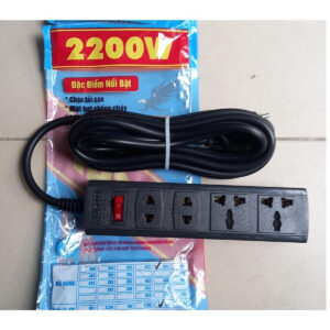 Ổ cắm dây 4 lổ 2,5m 2200w có công tắc 4k3 nachi