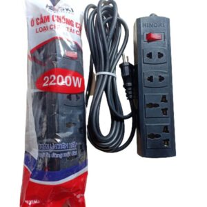 Ổ cắm dây 4 ổ 4.5m màu đen Hinoki